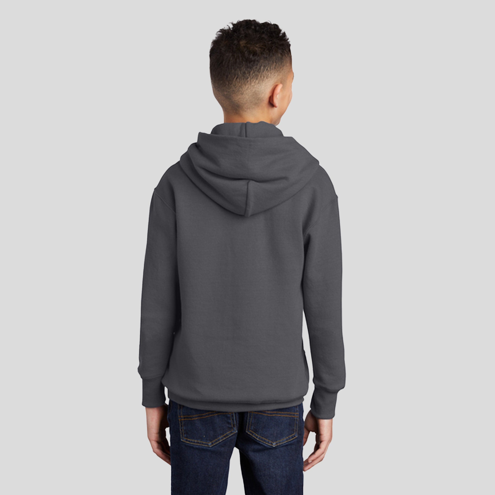 Youth Core Fleece Pullover Hooded Sweatshirt | Charcoal
