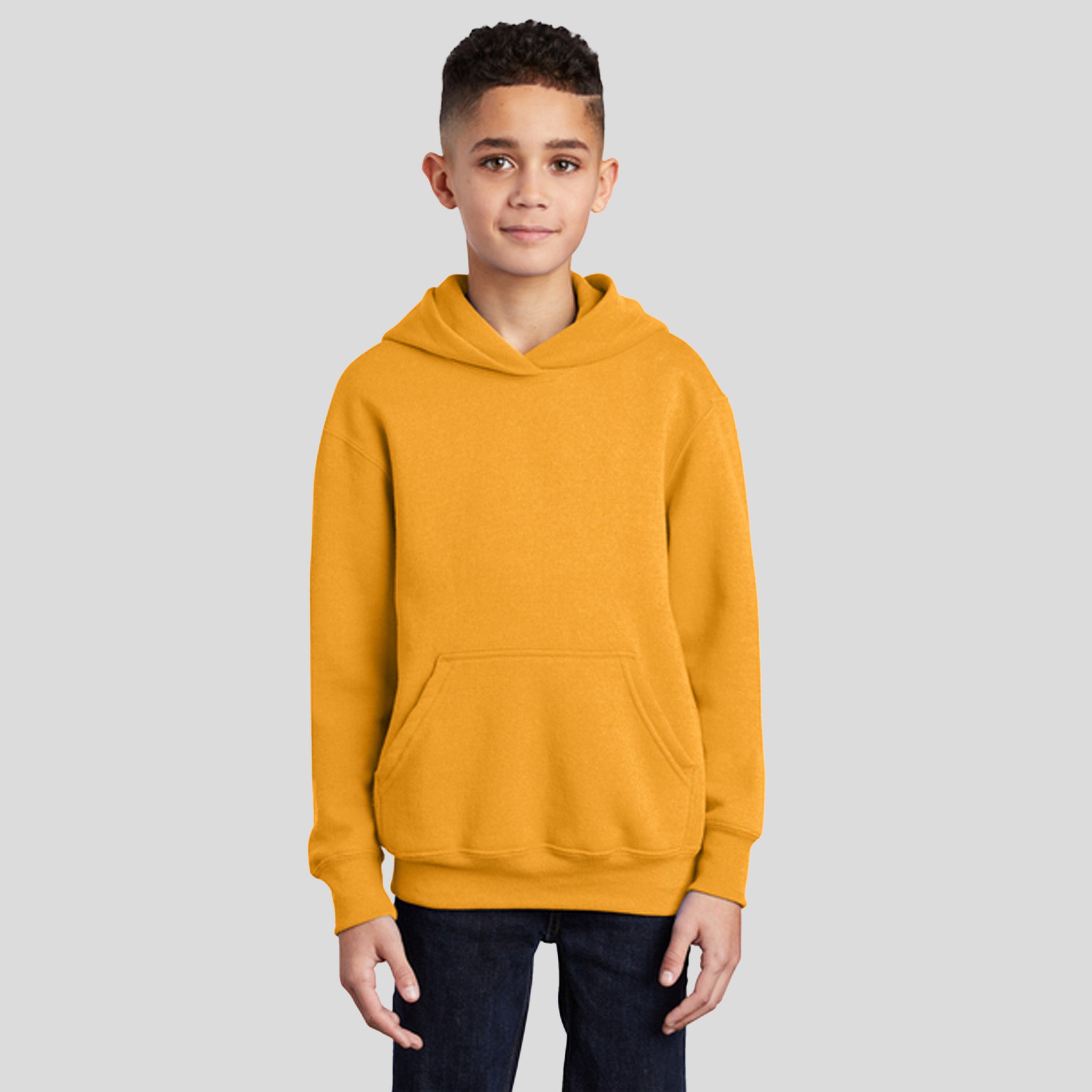 Youth Core Fleece Pullover Hooded Sweatshirt | Gold