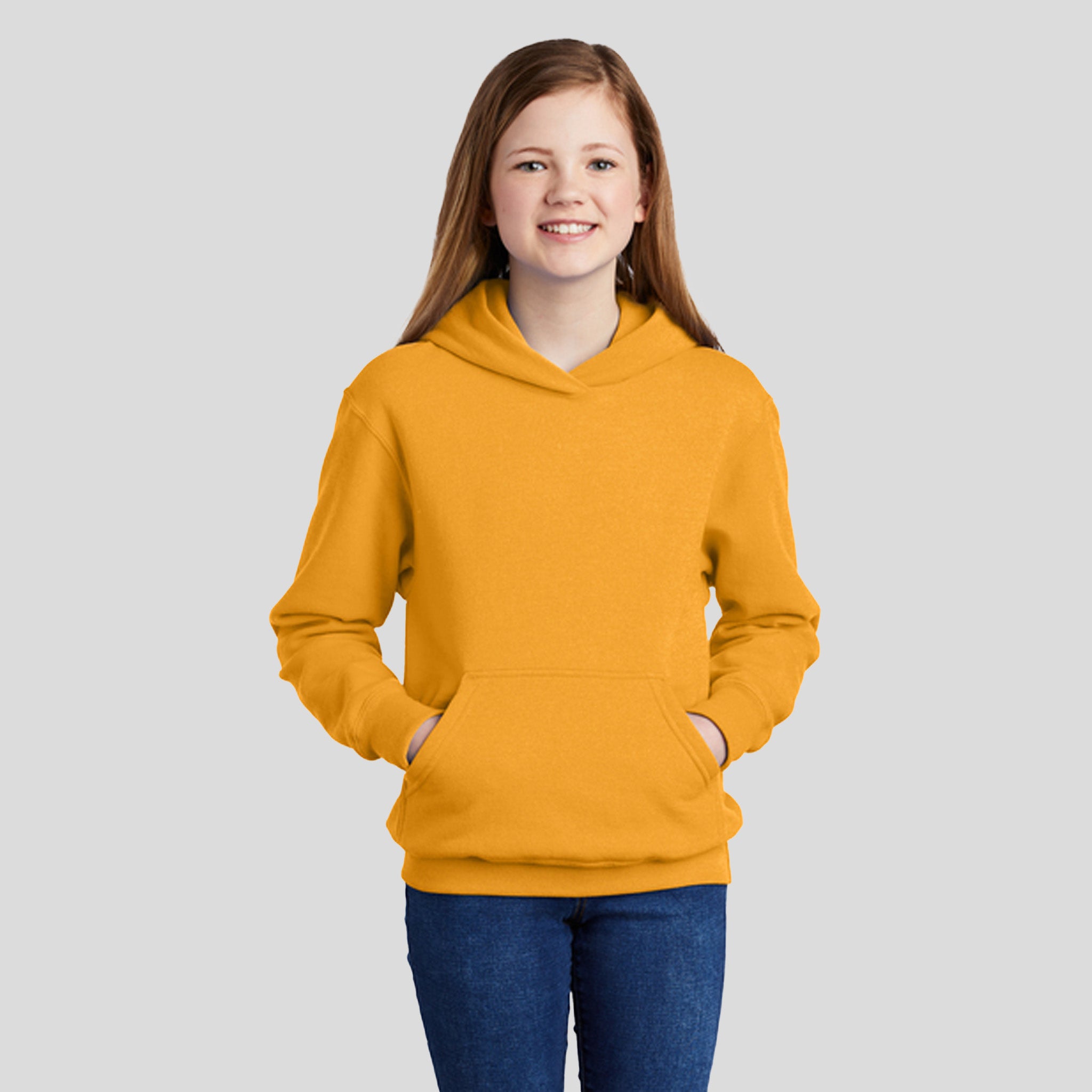 Youth Core Fleece Pullover Hooded Sweatshirt | Gold