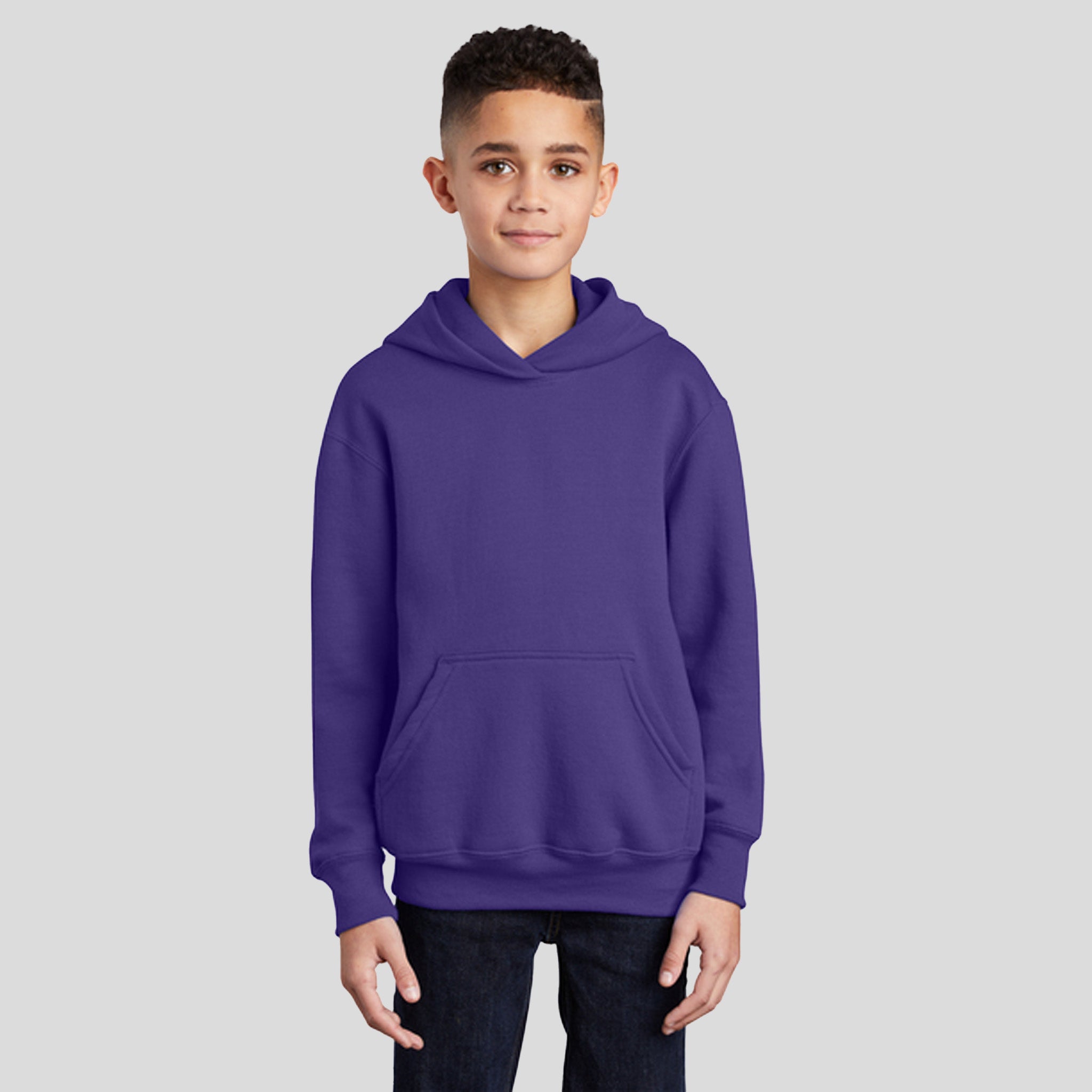 Youth Core Fleece Pullover Hooded Sweatshirt | Purple