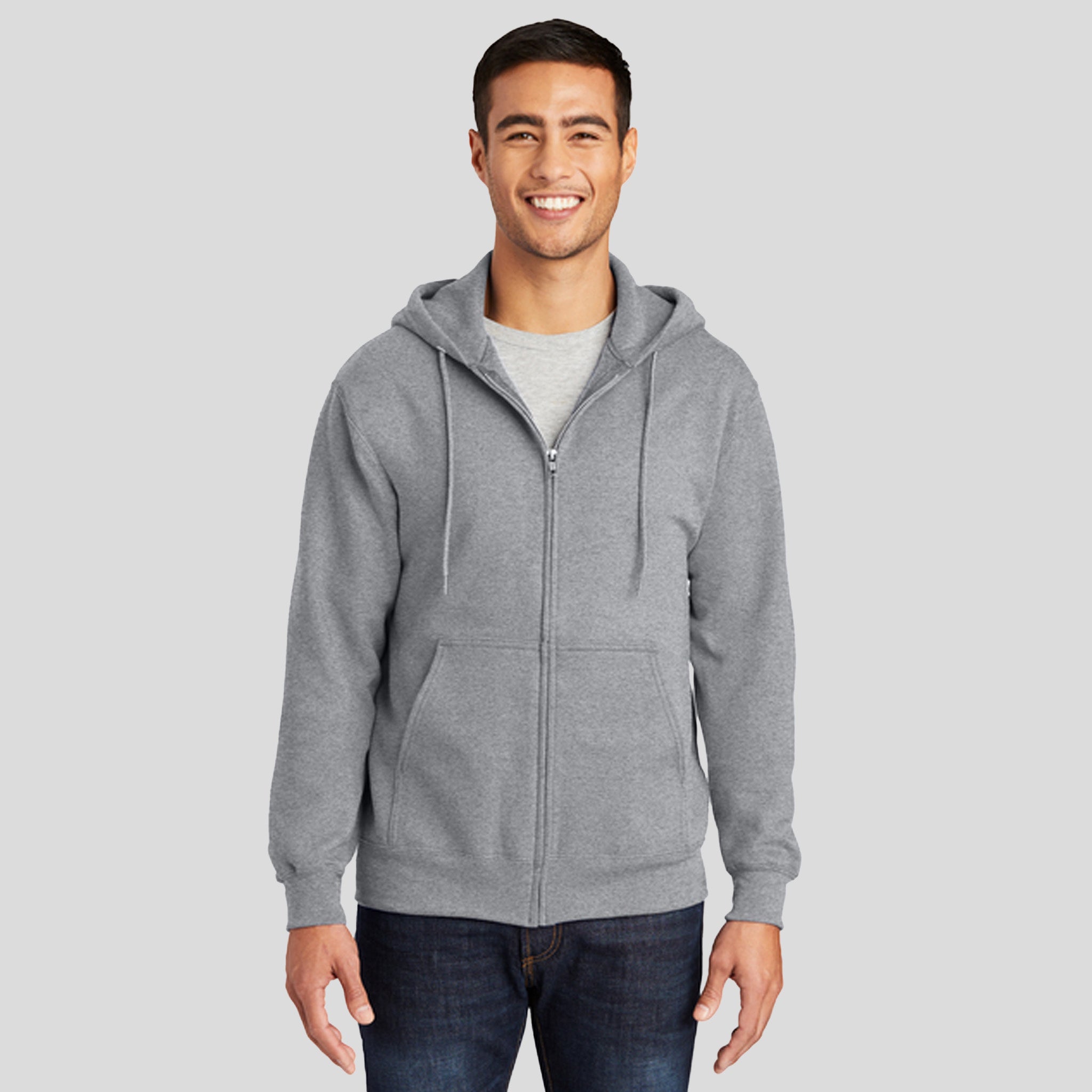 Tall Essential Fleece Full-Zip Hooded Sweatshirt | Athletic Heather