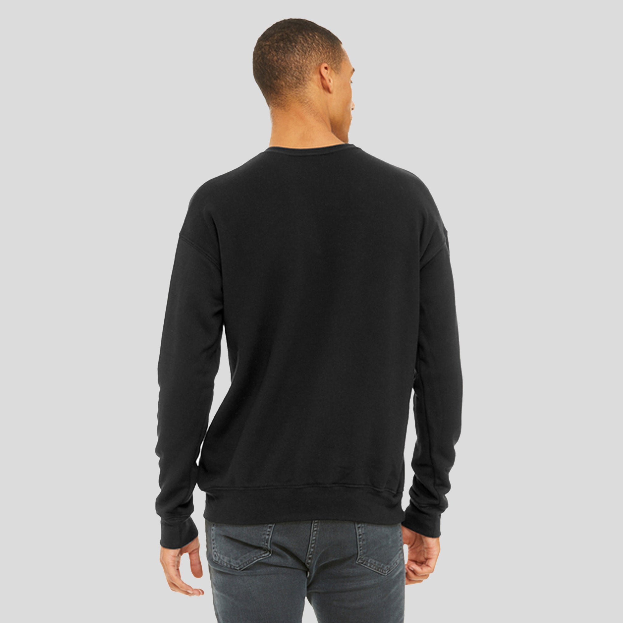 Unisex Sponge Fleece Drop Shoulder Sweatshirt | Black