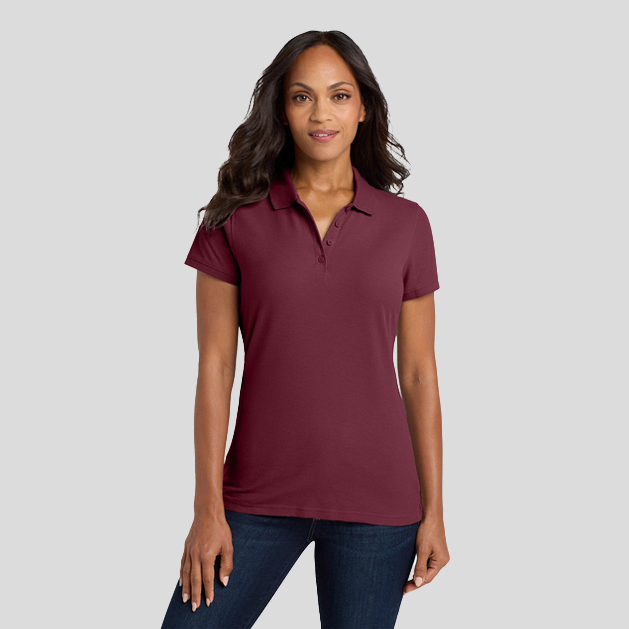 Women's Core Classic Pique Polo | Burgundy