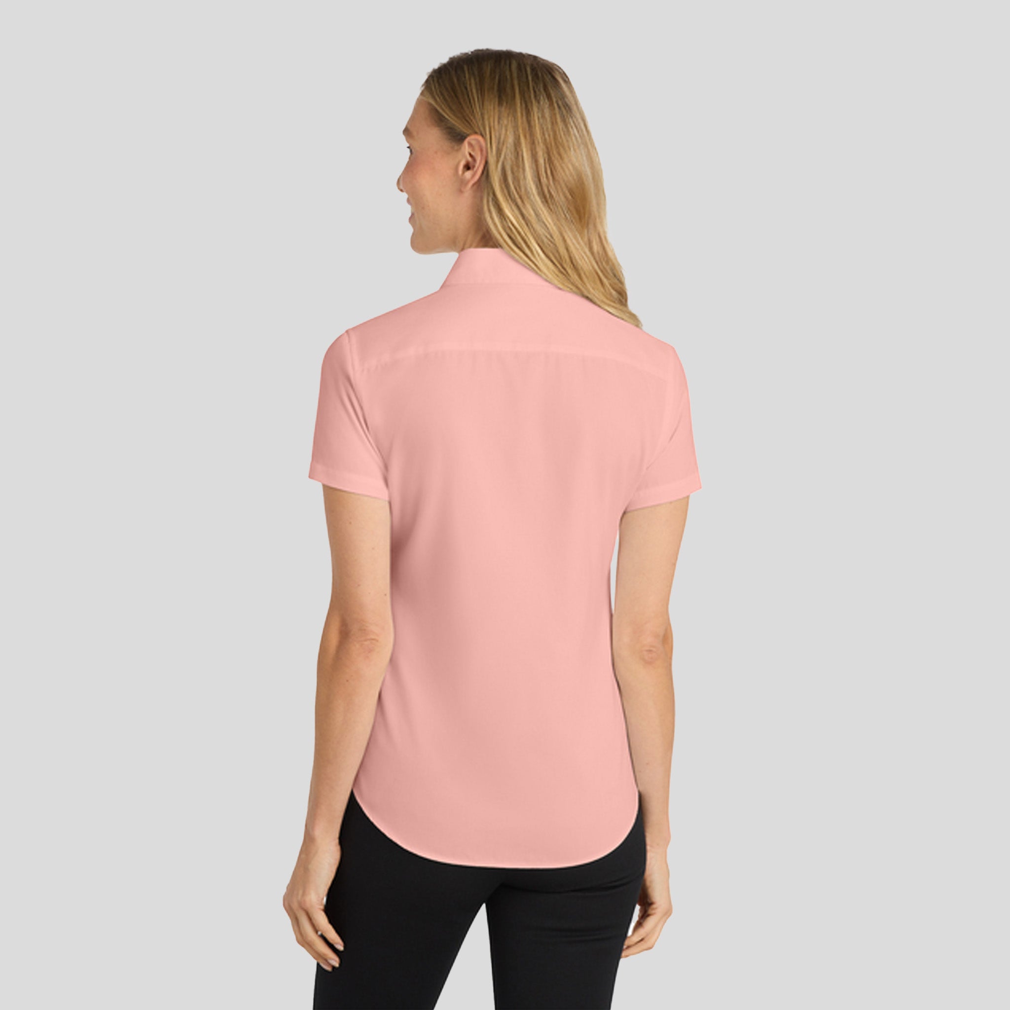 Women's Short Sleeve Easy Care Shirt | Light Pink