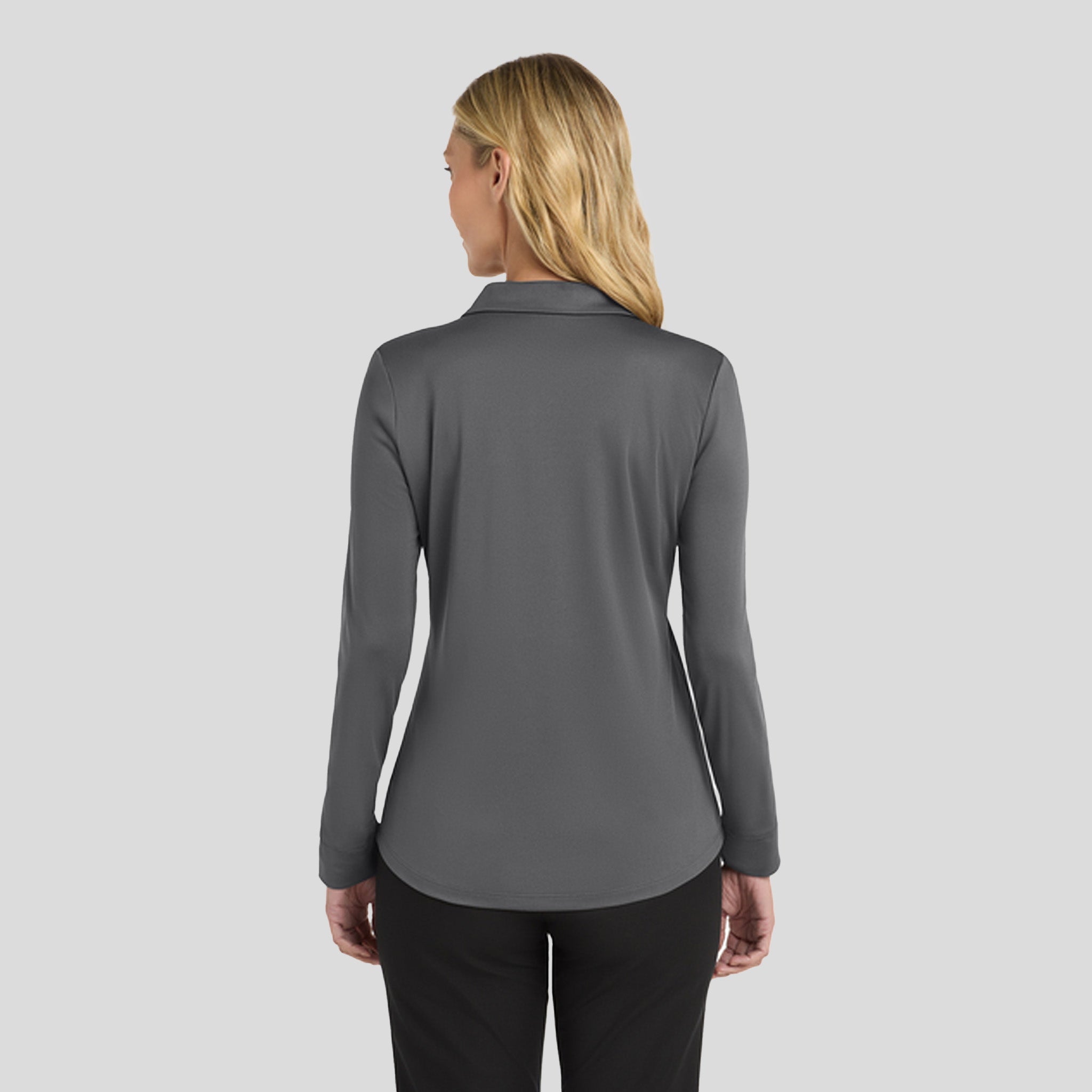 Women's Silk Touch™ Performance Long Sleeve Polo | Steel Grey