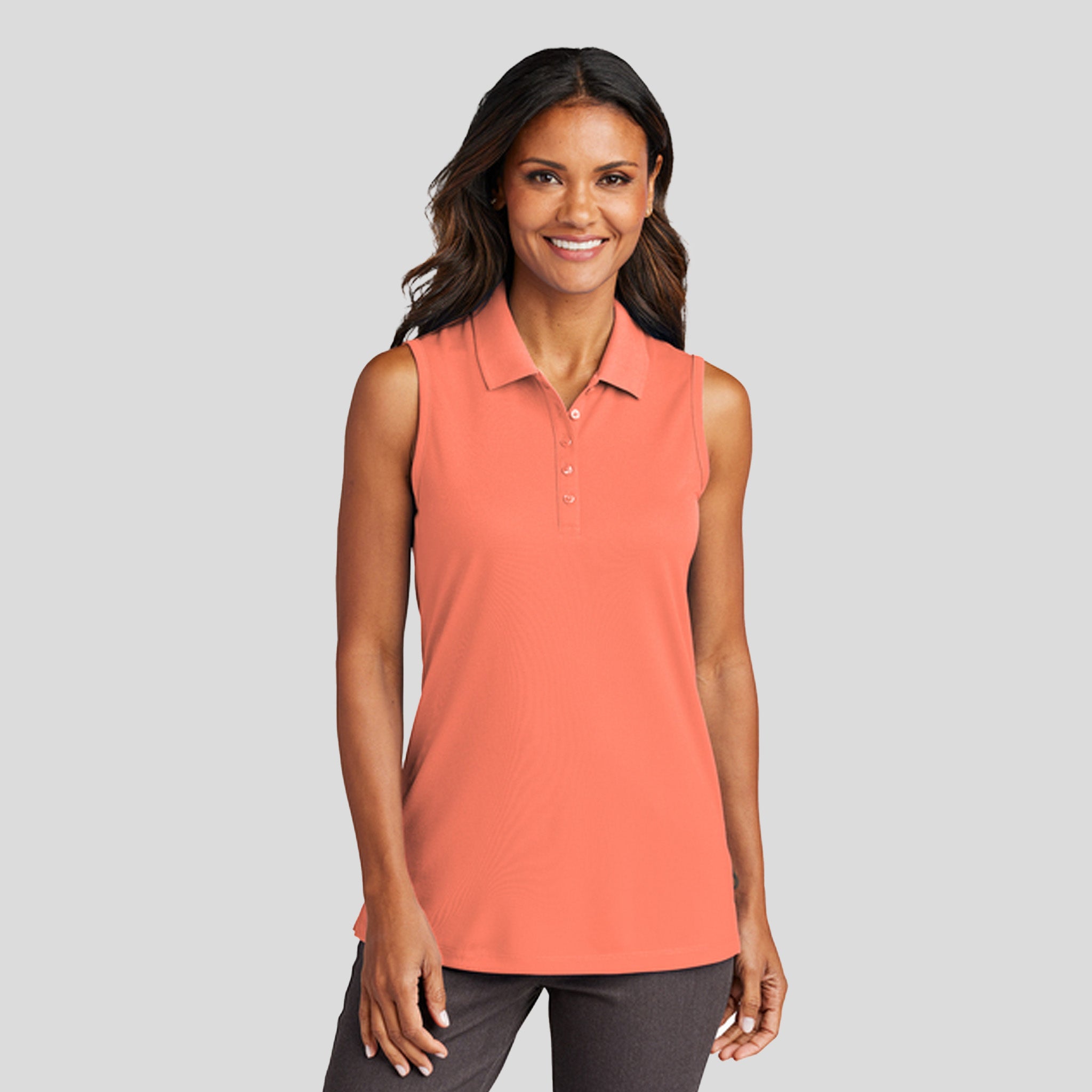 Women's Dry Zone® UV Micro-Mesh Sleeveless Polo | Coral Splash