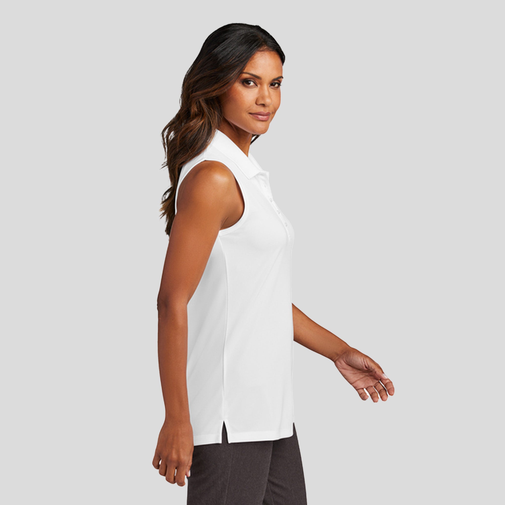 Women's Dry Zone® UV Micro-Mesh Sleeveless Polo | White