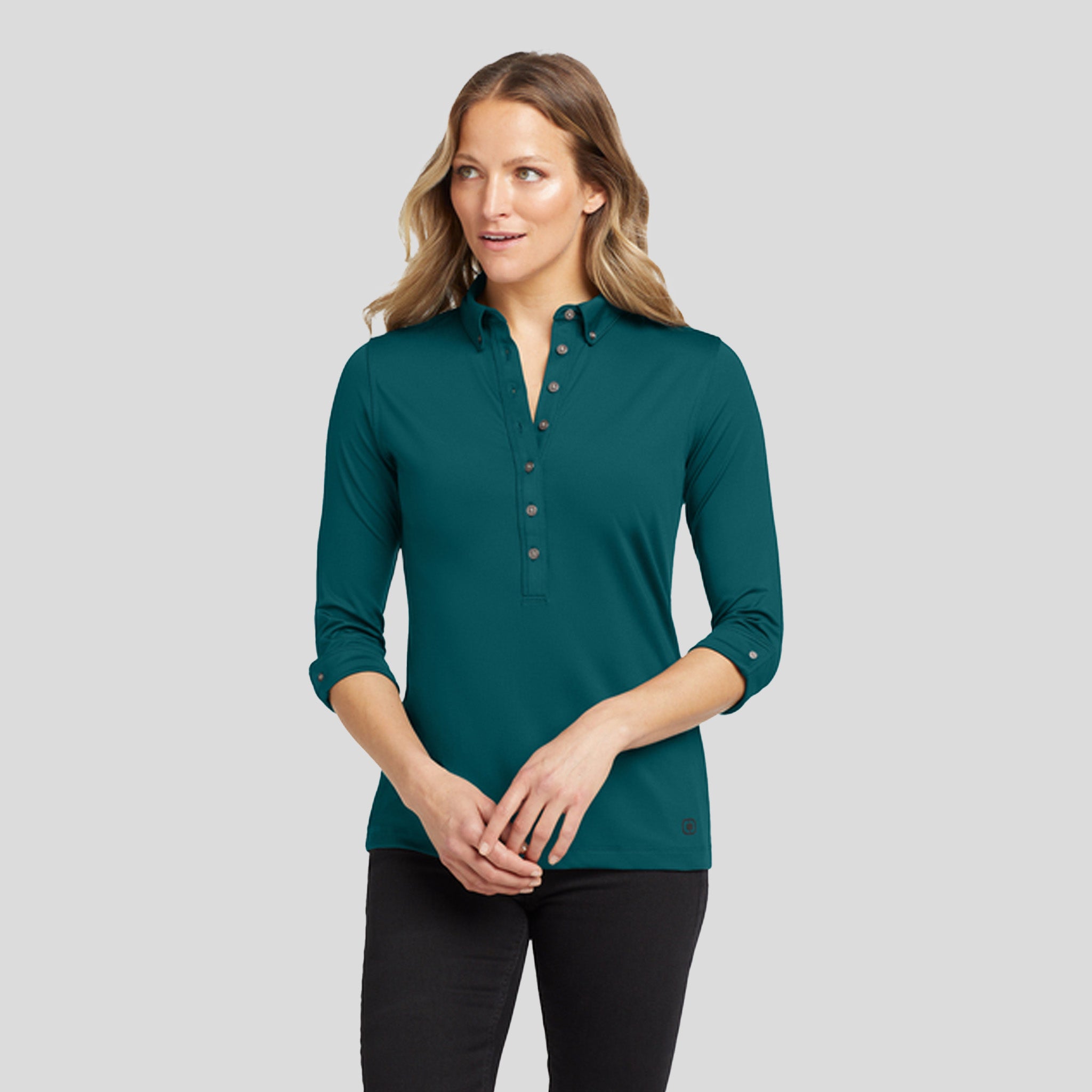 Women's Gauge Polo | Teal Throttle