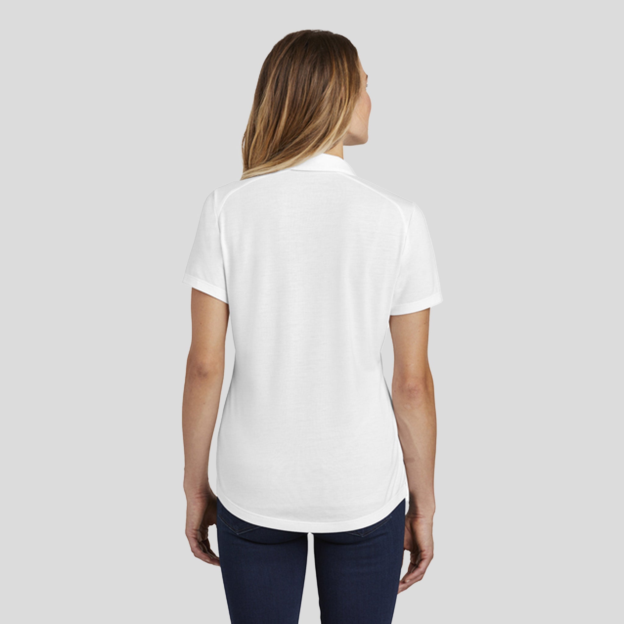 Women's PosiCharge ® Tri-Blend Wicking Polo | White Triad Solid