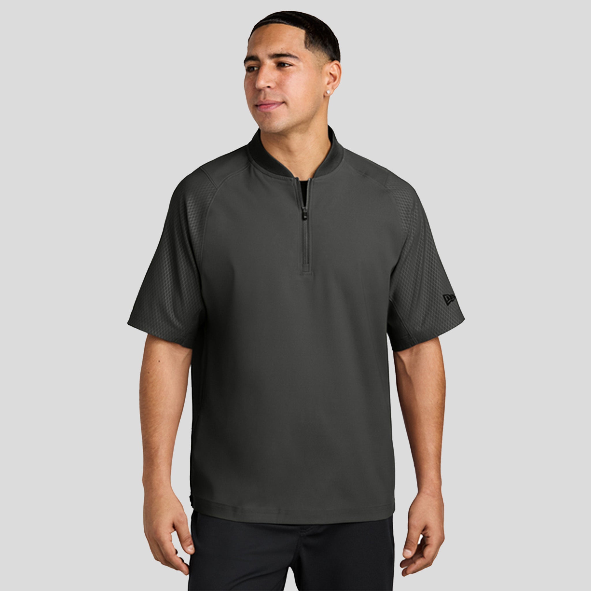 Cage Short Sleeve 1/4-Zip Jacket | Black