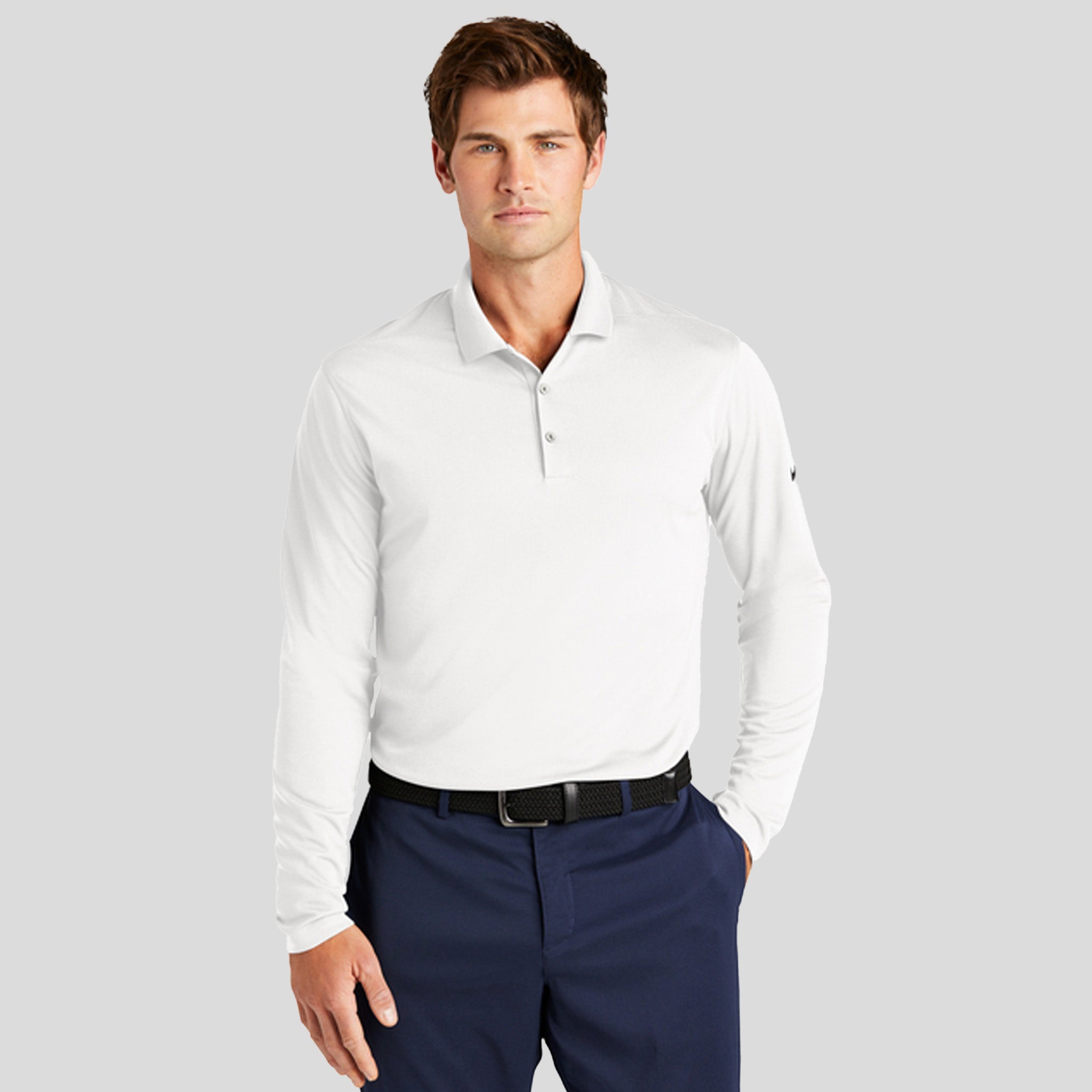 Dri-FIT Micro Pique 2.0 Long Sleeve Polo | White