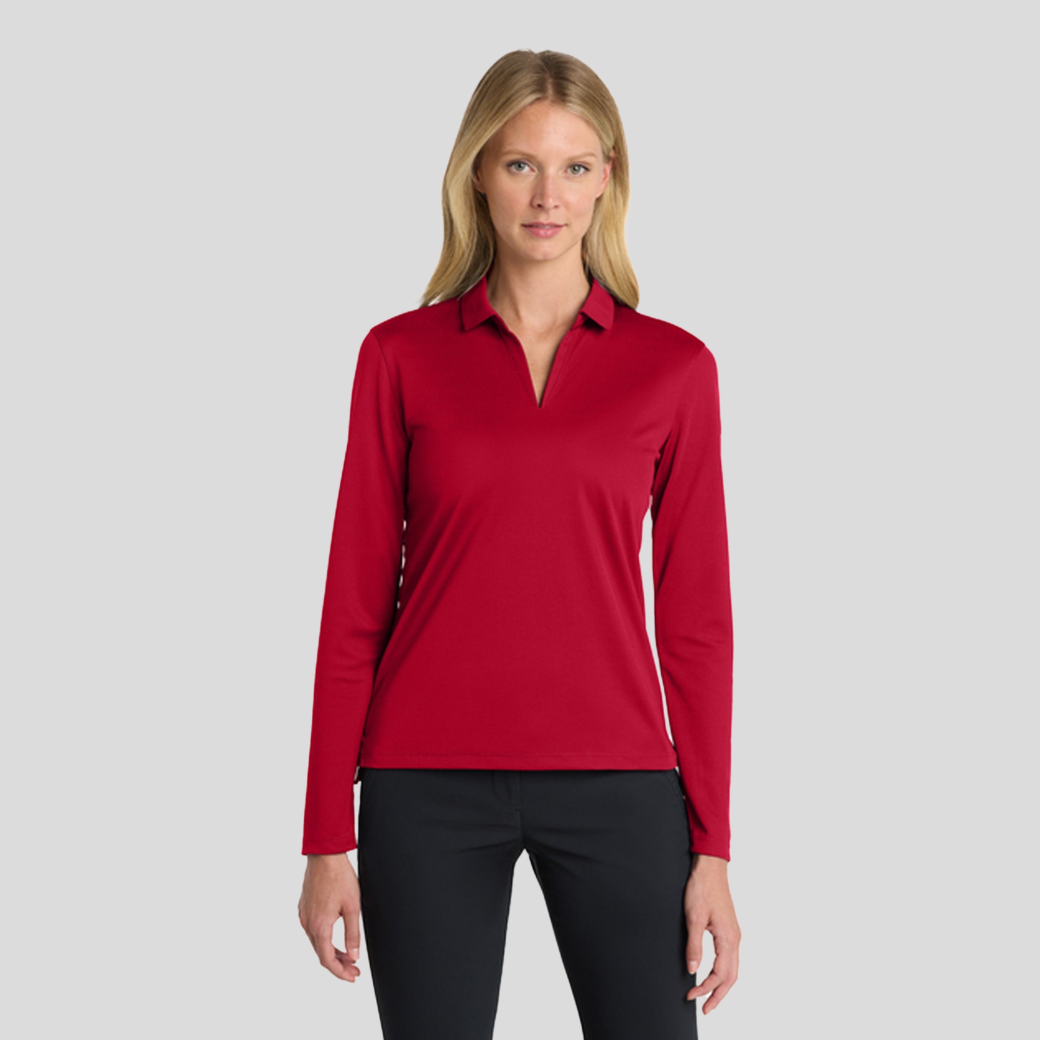 Women's Dri-FIT Micro Pique 2.0 Long Sleeve Polo | University Red