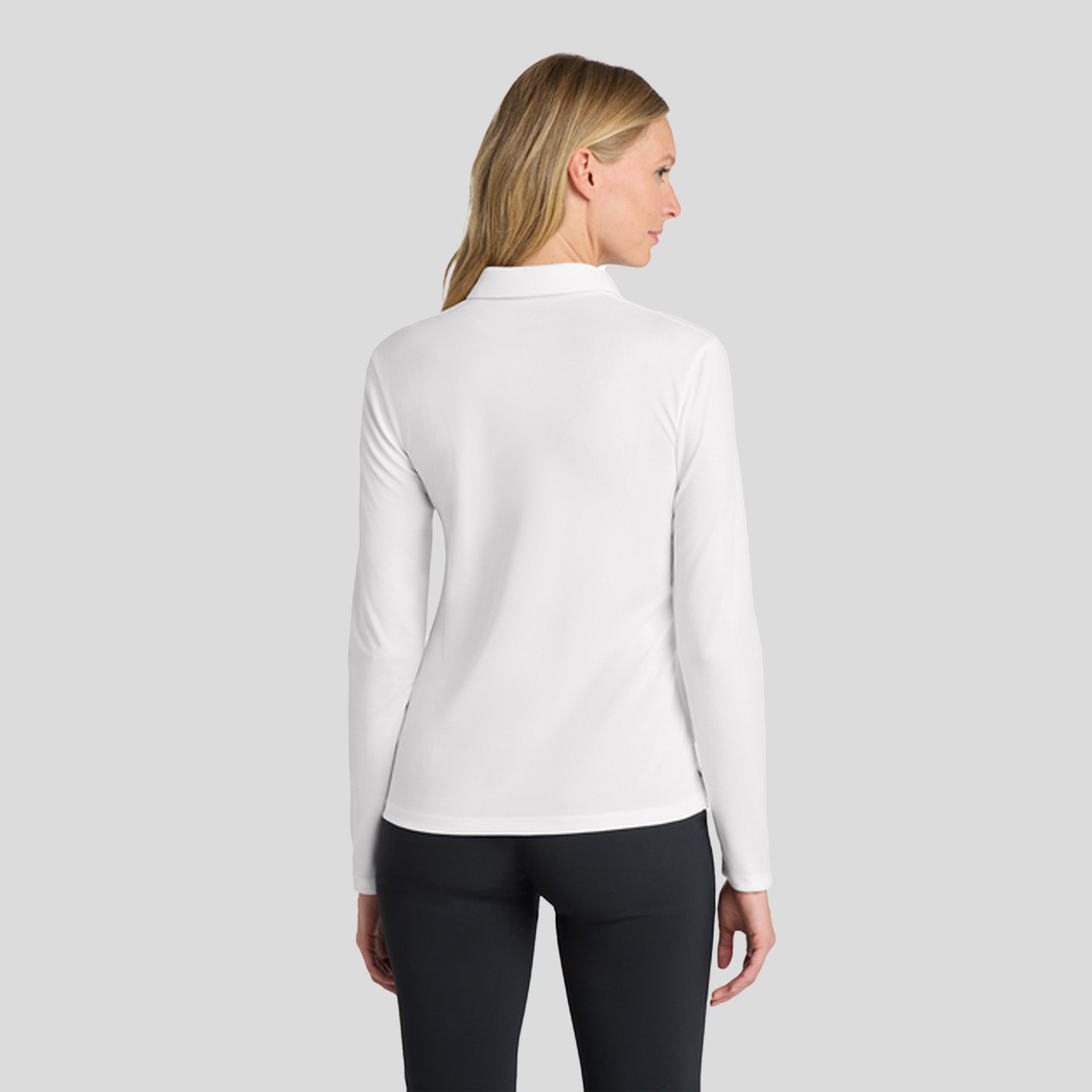 Women's Dri-FIT Micro Pique 2.0 Long Sleeve Polo | White
