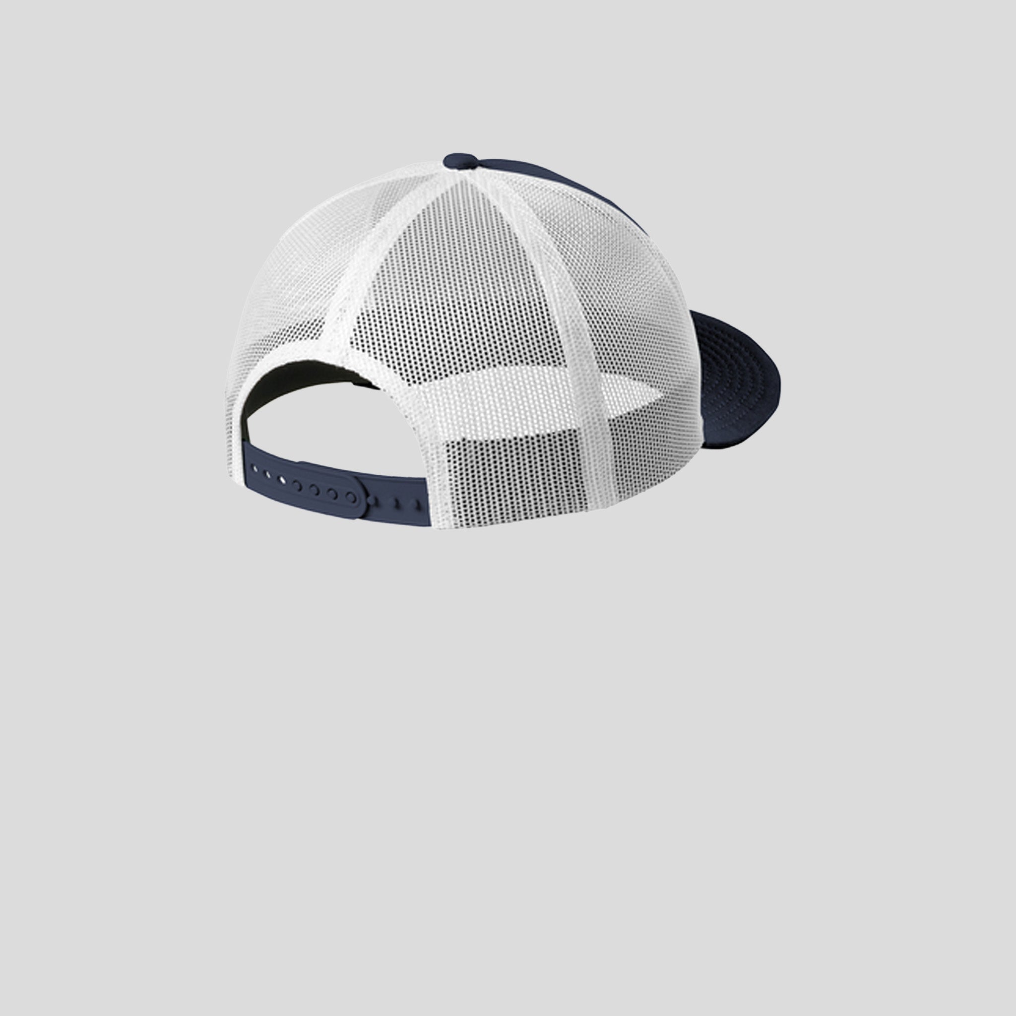 Snapback Low Profile Trucker Cap | Flag Deep Navy/White