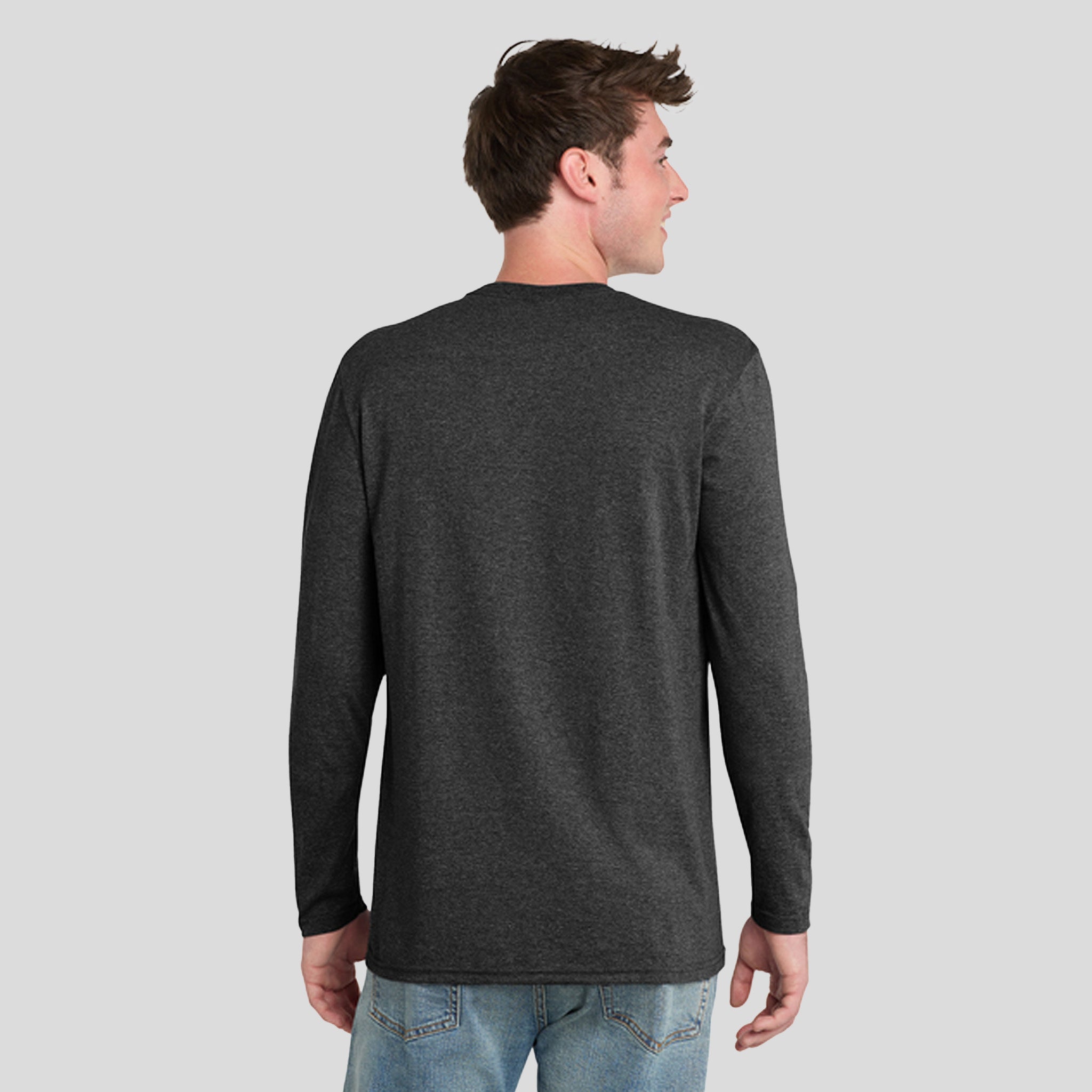 Tri-Blend Long Sleeve Tee | Black Heather