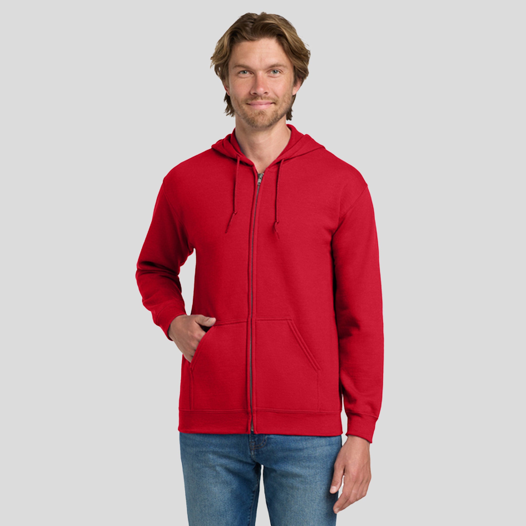 Heavy Blend™ Full-Zip Hooded Sweatshirt | Red