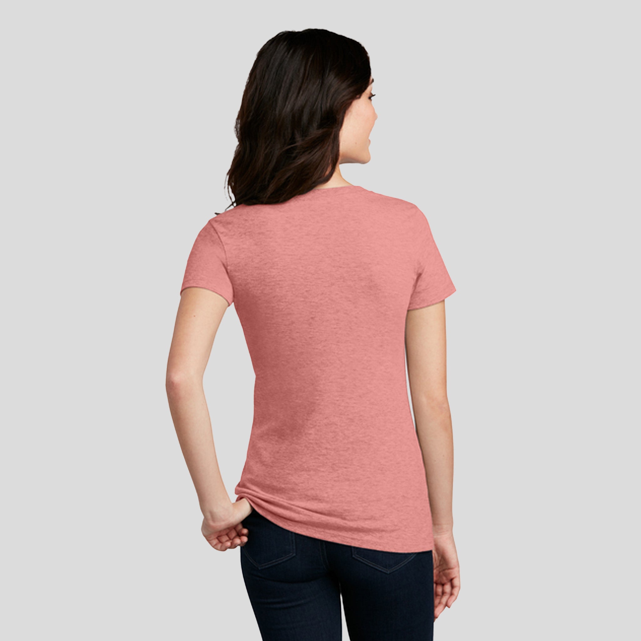 Women’s Perfect Blend® CVC V-Neck Tee | Blush Frost