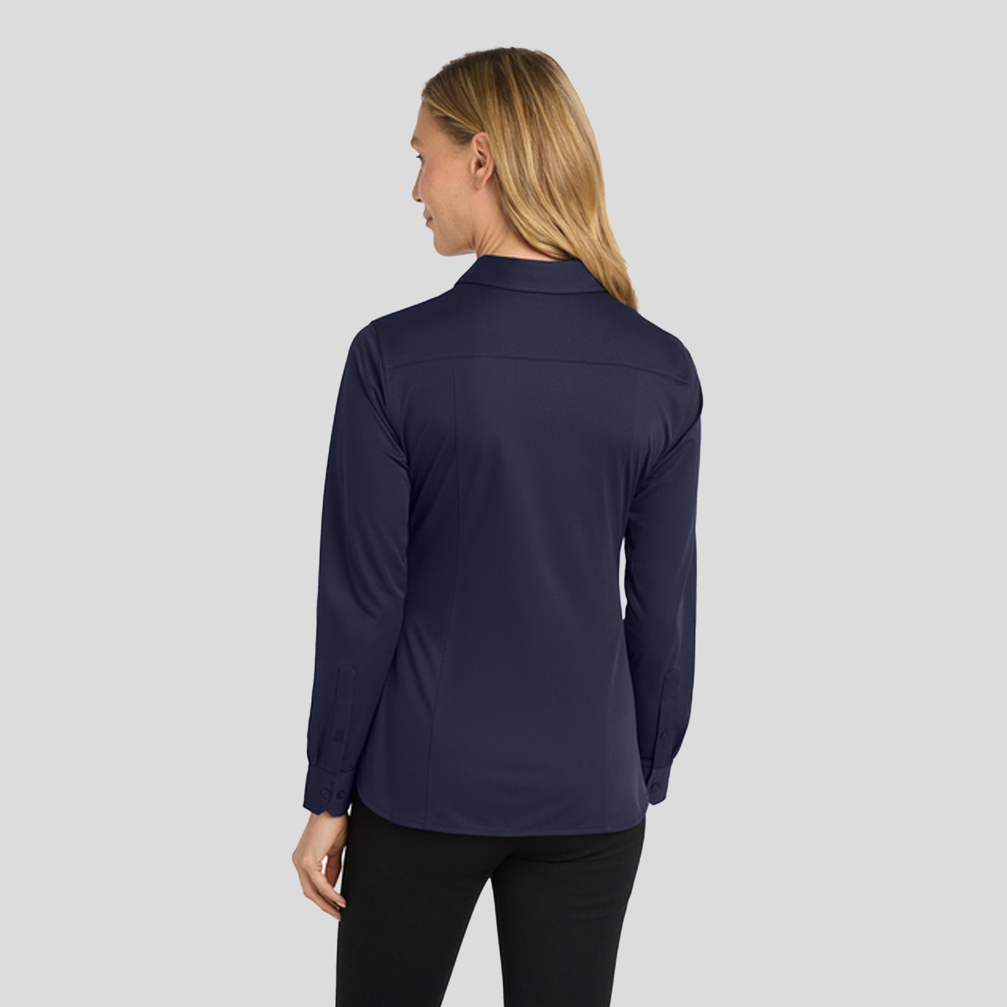 Women's Dimension Knit Dress Shirt | Dark Navy