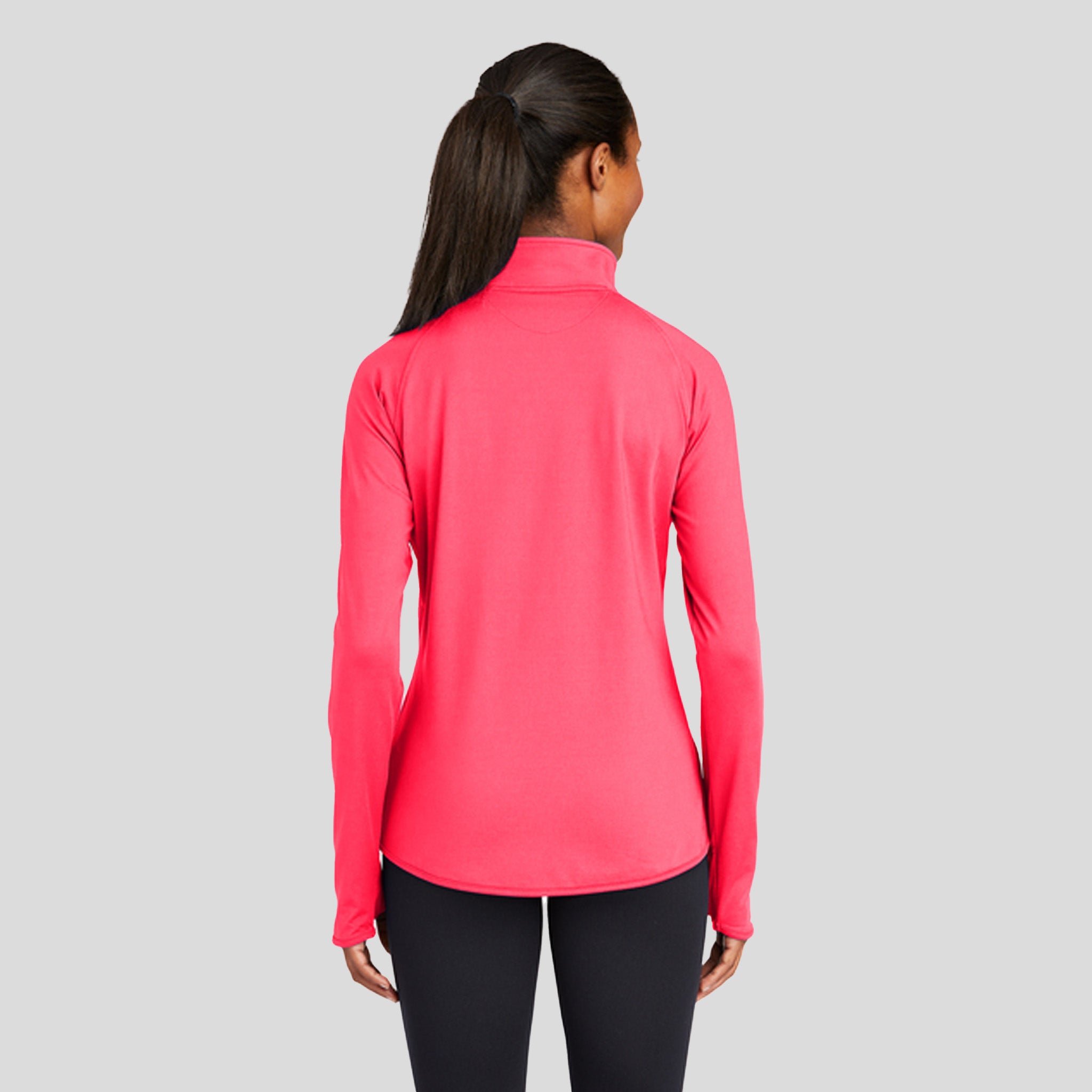 Women's Sport-Wick® Stretch 1/4-Zip Pullover | Hot Coral