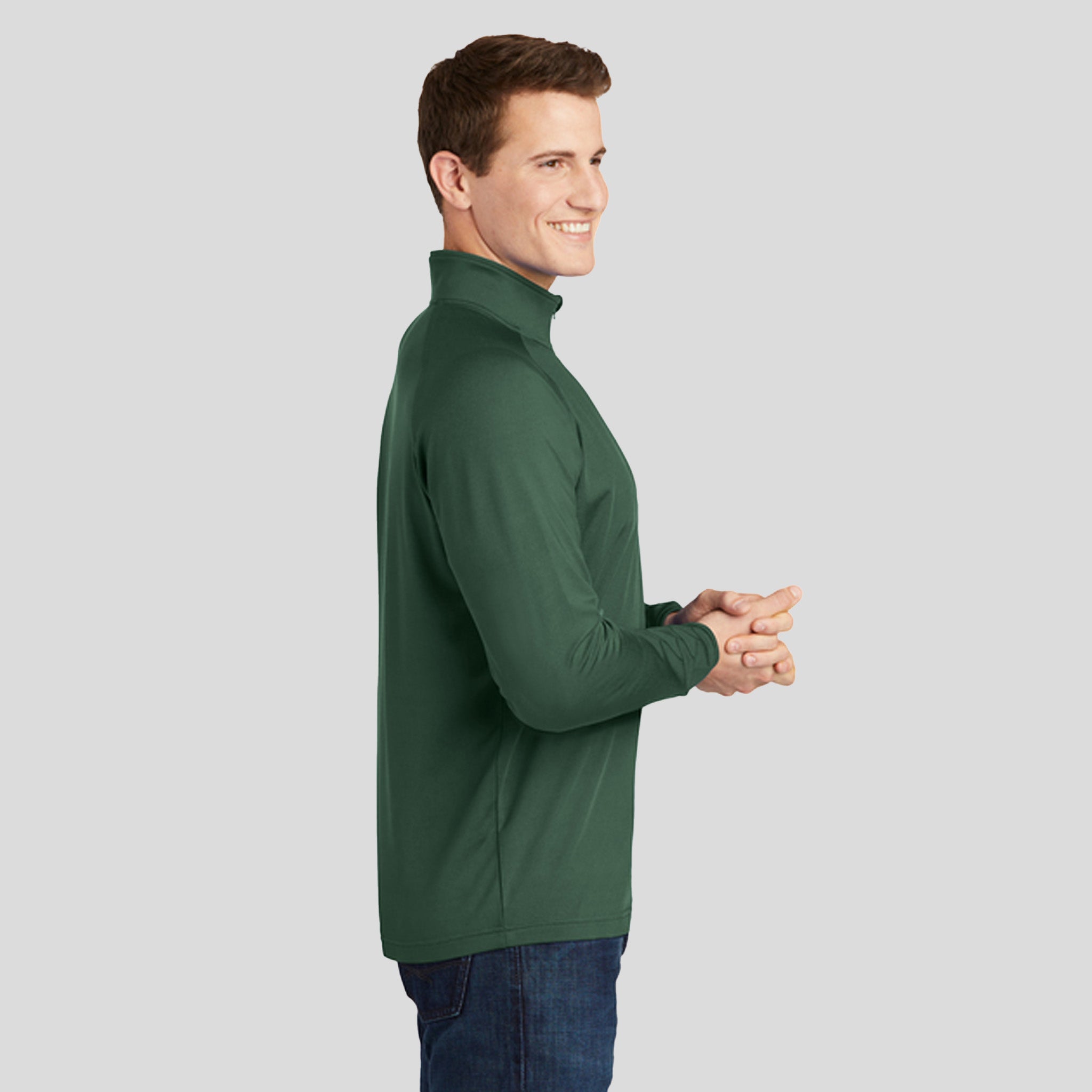 Sport-Wick® Stretch 1/4-Zip Pullover | Forest Green