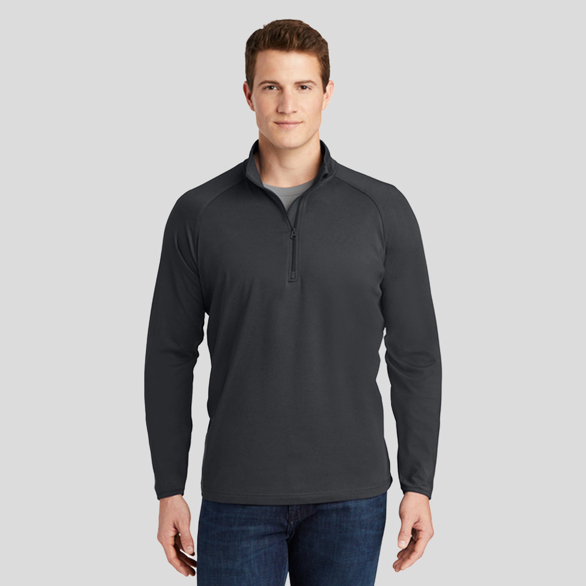Sport-Wick® Stretch 1/4-Zip Pullover | Charcoal Grey