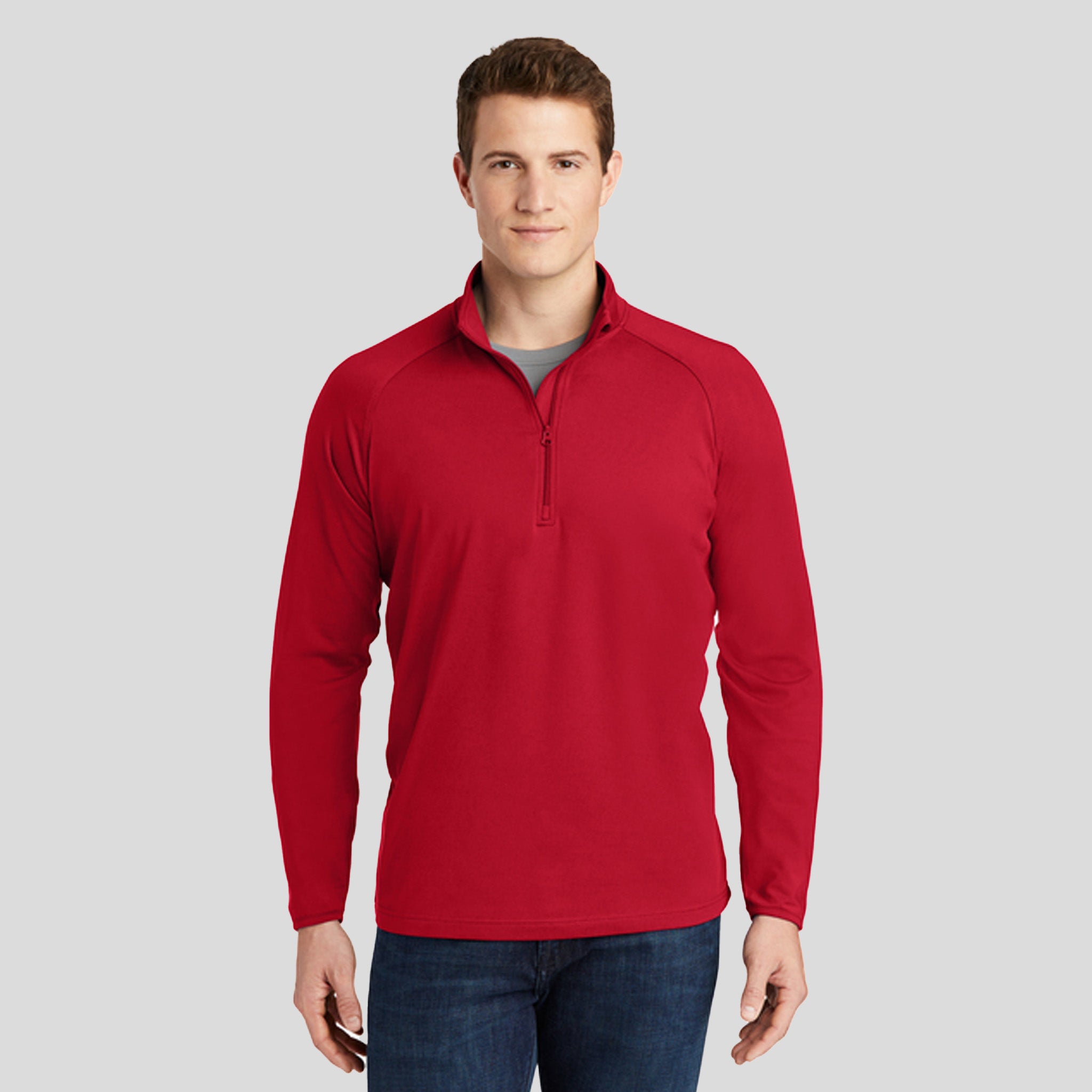 Sport-Wick® Stretch 1/4-Zip Pullover | True Red