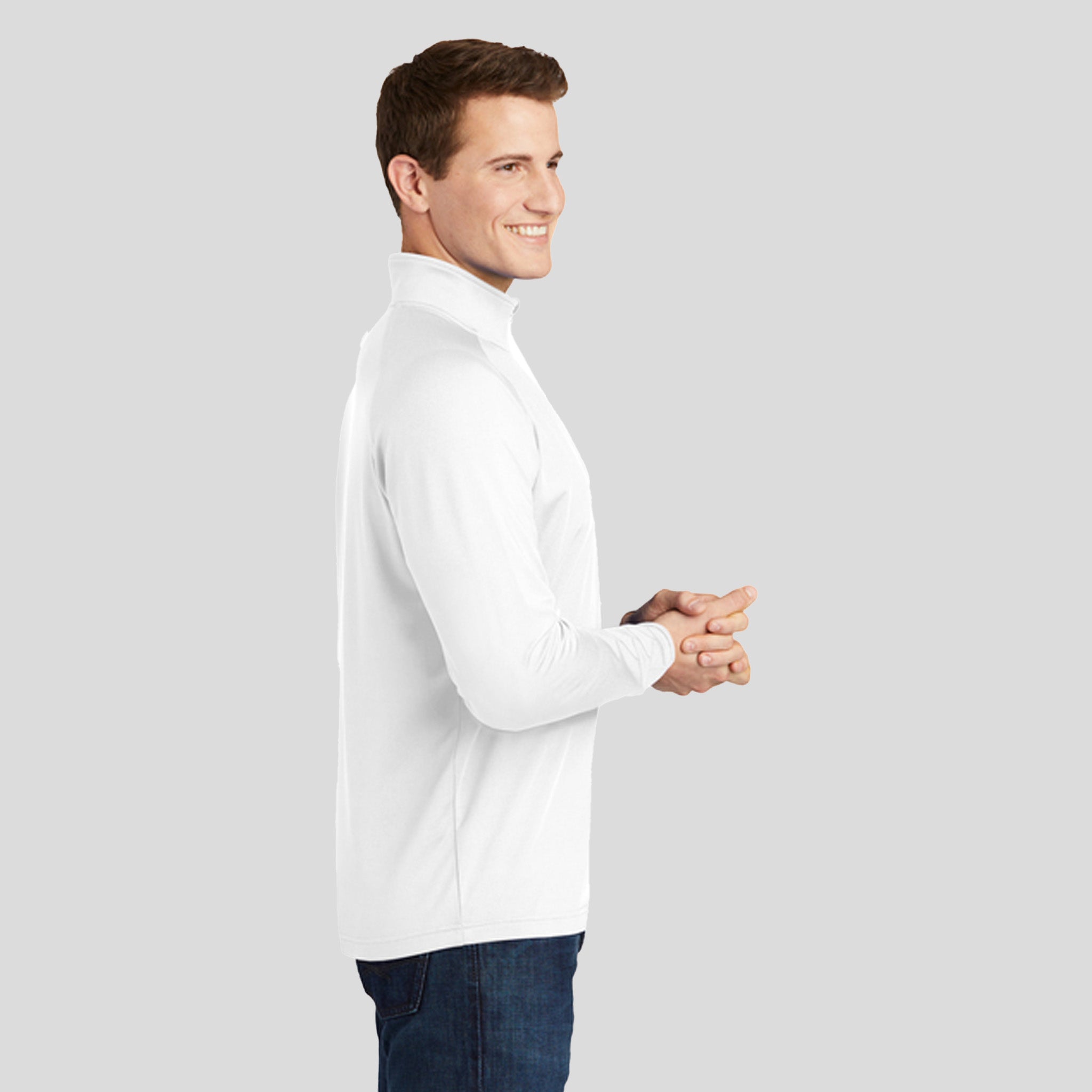 Sport-Wick® Stretch 1/4-Zip Pullover | White