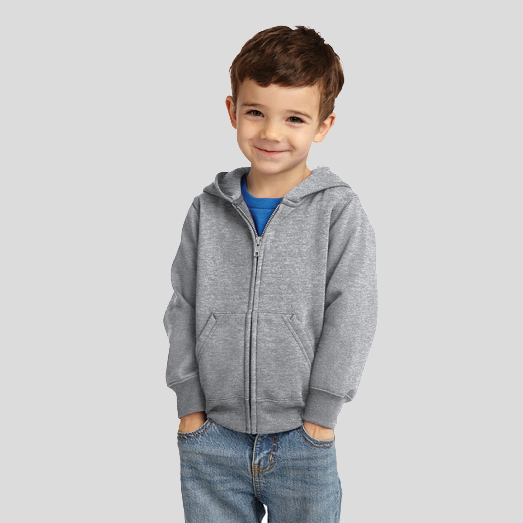 Toddler Core Fleece Full-Zip Hooded Sweatshirt | Athletic Heather