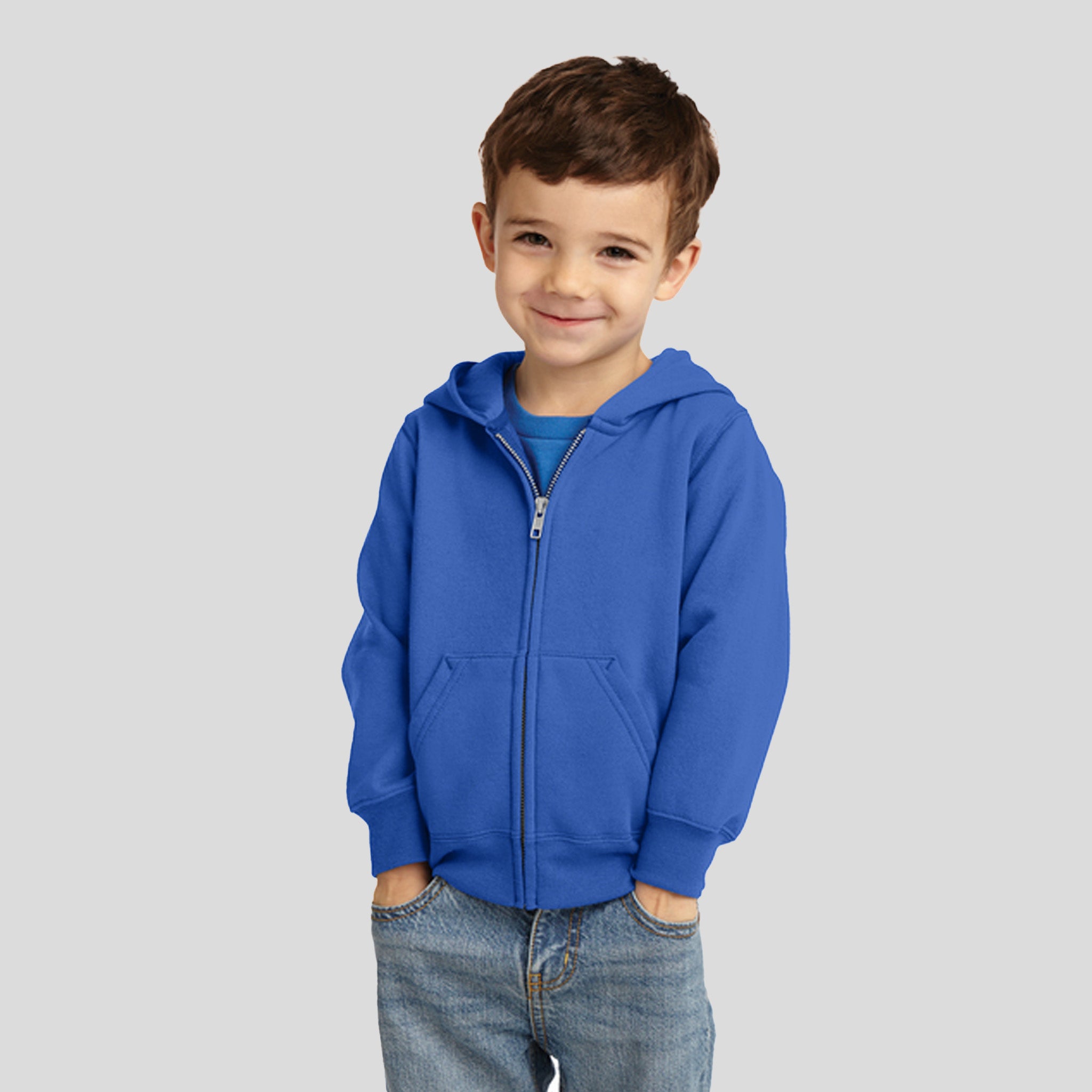Toddler Core Fleece Full-Zip Hooded Sweatshirt | Royal